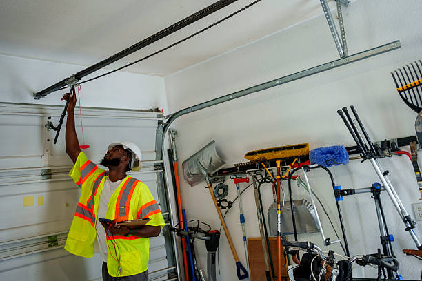 Professional Garage Door Panel Replacement technician working in Bradford, PA